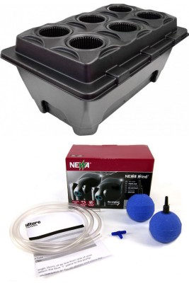 KOMPLETNY SYSTEM HYDROPONICZNY NA 6 ROŚLIN, DWC OXYPOT 70L, 82x53xh37cm, NUTRICULTURE