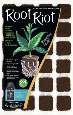 ROOT RIOT, TACA DO WYSIEWU + NASĄCZONE KOSTKI 24szt. - GROWTH TECHNOLOGY, wym. 20x30cm