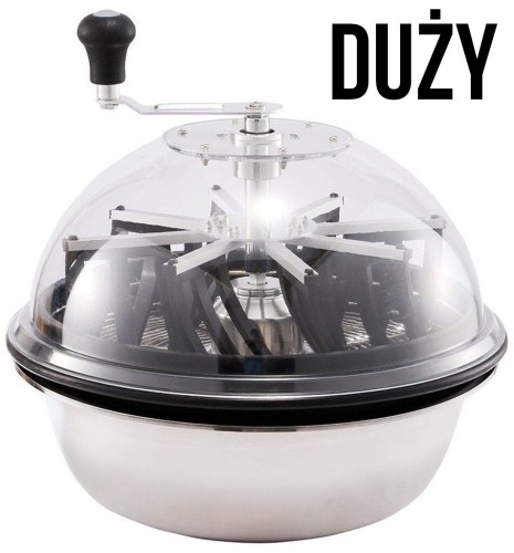 !- DUŻY  RĘCZNY TRYMER DO LIŚCI - VF 19" / 50cm, MECHANICZNY, PRZEZROCZYSTA POKRYWA, fi-50cm, h48cm