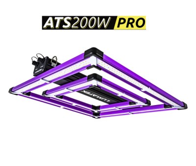 LAMPA LED ATS 200W PRO - LUMATEK, 2.5 µmol/J, FULL CYCLE, 524.5x524.5x71.6mm, OŚWIETLA 80X80, DO UPRAWY ROŚLIN