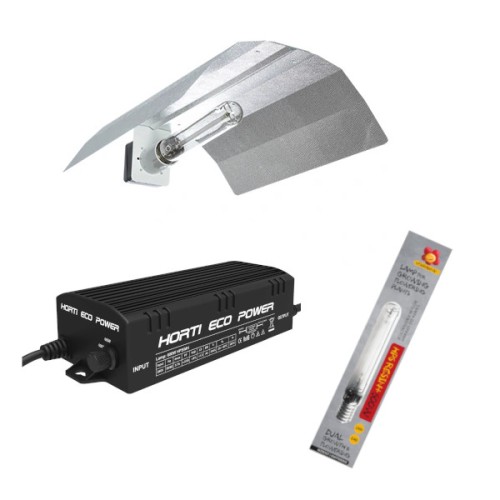 ZESTAW HPS 600W, ELEKTRONICZNY, DO UPRAWY ROŚLIN (wzrost + kwitnienie) HORTI + PEARLPRO + RESIN