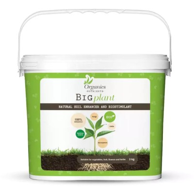 BIG PLANT 3KG - ORGANICZNY NAWÓZ NA WZROST I KWITNIENIE W PROSZKU, Z ODCHODÓW LARW MĄCZNIKA, STYMYLUJE WZROST KORZENIA ORAZ UKŁAD ODPORNOŚCIOWY, ORGANICS NUTRIENTS