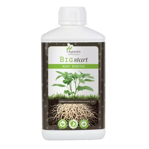BIG START 0.5L/500ML - ORGANICZNY STYMULATOR KORZENIA NA BAZIE WODOROSTÓW, KWASY HUMUSOWE, FULWOWE, TRICHODERMA, BAKTERIE, REGULUJE PH, UKORZENIACZ,  ORGANICS NUTRIENTS