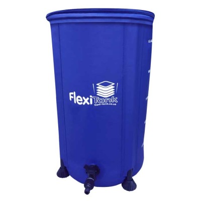 FLEXITANK 50L - ELASTYCZNY ZBIORNIK SKŁADANY fi35cm/h53cm,  ZE STANDARDOWĄ ZŁĄCZKĄ OGRODOWĄ "KLIK" 16mm