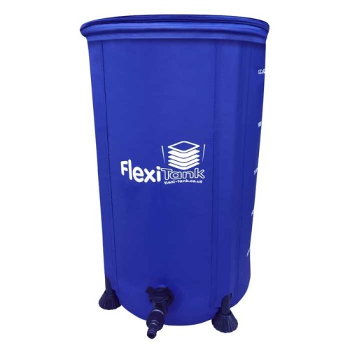 FLEXITANK 50L - ELASTYCZNY ZBIORNIK SKŁADANY fi35cm/h53cm,  ZE STANDARDOWĄ ZŁĄCZKĄ OGRODOWĄ "KLIK" 16mm