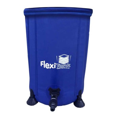 FLEXITANK 25L - ELASTYCZNY ZBIORNIK SKŁADANY fi30cm/h37cm,  ZE STANDARDOWĄ ZŁĄCZKĄ OGRODOWĄ "KLIK" 16mm