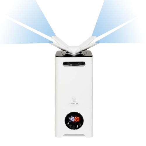 NAWILŻACZ ZE ZBIORNIKIEM 12L, REGULACJA INTENSYWNOŚCI WYDMUCHU, 1L/1h, 24x24x55cm, 50-100m3, 80W/230V, Z PILOTEM, GOODLINK