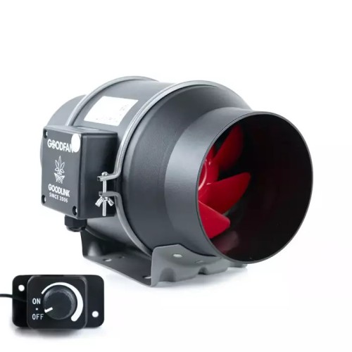 WENTYLATOR KANAŁOWY Z KABLEM - GOOD FAN, fi150mm, 600m3/h, 50W + POTENCJOMETR