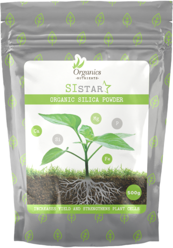 SI STAR SILICA POWDER 500g, KRZEM W PROSZKU, POPRAWIA WCHŁANIANIE, WZMACNIA ŁODYGI, ZWIĘKSZA ODPORNOŚĆ, ORGANICS NUTRIENTS