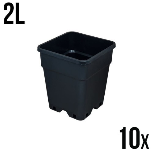10x DONICZKA KWADRATOWA, PRODUKCYJNA 2L, 13x13xh17cm, VF KRAKOW