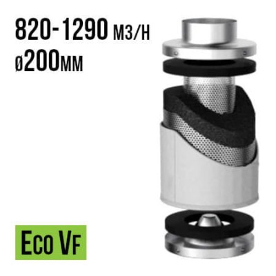  FILTR WĘGLOWY VF-ECO, fi200mm, 820-1290m3/h, h60cm, węgiel 7,8kg