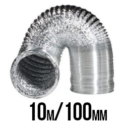 !-PRZEWÓD WENTYLACYJNY ALUMINIOWY MIĘKKI, ALUFLEKS fi-102mm, 10m, (100), grube i mocne aluminium, VF.Krakow, spiro, kanał, rura, kanał, rura