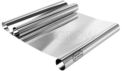 FOLIA SREBRNA REFLEKSYJNA, MYLAR HEAVY DUTY, 1x1.20m, CIĘŻKA, GRUBOŚĆ 120mu!