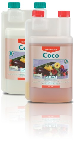 COCO A+B 2x1L, NAWÓZ DWUSKŁADNIKOWY DO KOKOSU, NA WZROST I KWITNIENIE, CANNA