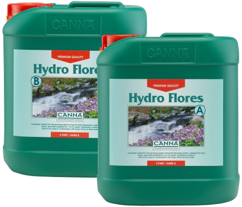 NAWÓZ  NIE NADAJE SIĘ DO SYSTEMÓW RECYRKULACYJNYCH, HYDRO FLORES A+B 2x5L, NAWÓZ DWUSKŁADNIKOWY NA KWITNIENIE DO HYDRO, CANNA