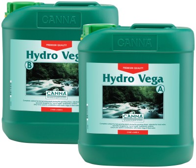 NAWÓZ  NIE NADAJ SIĘ DO SYSTEMÓW RECYRKULACYJNYCH, HYDRO-VEGA A+B, 2x5L, NAWÓZ DWUSKŁADNIKOWY NA WZROST DO HYDRO, CANNA