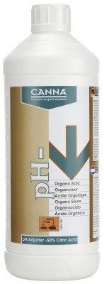 ORGANIC ACID, 1L, REGULATOR OBNIŻAJĄCY pH, NA WZROST I KWITNIENIE, CANNA 