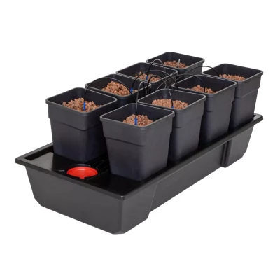  WILMA SMALL WIDE 8, KOMPLETNY SYSTEM HYDROPONICZNY, 8xDONICA 11L, 120x60xh22cm / 85L