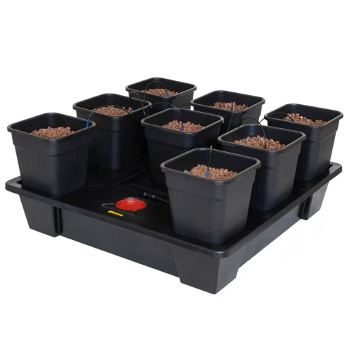  WILMA XXL 8, KOMPLETNY SYSTEM HYDROPONICZNY, 8xDONICA 18L, 115x115xh23cm / 150L