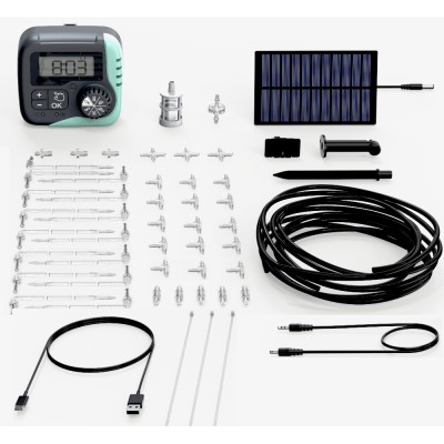 !-SYSTEM NAWADNIAJĄCY Z POMPĄ + PANEL SOLARNY, 45l/h, SMART OUTDOOR IRRIGATION SYSTEM WATER MASTER 