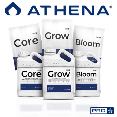 PRO MIX KIT - ZESTAW NAWOZÓW TRZYSKŁADNIKOWYCH (GROW, BLOM, CORE 3x 0,9kg) + POJEMNIKI NA GOTOWY ROZTWÓR, ATHENA Pro
