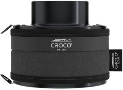 FILTR WĘGLOWY CROCO, PRZYŁACZE fi-100mm / 80-120m3/h / dł.100mm / 1,5kg, CROCO BLACK FILTERS