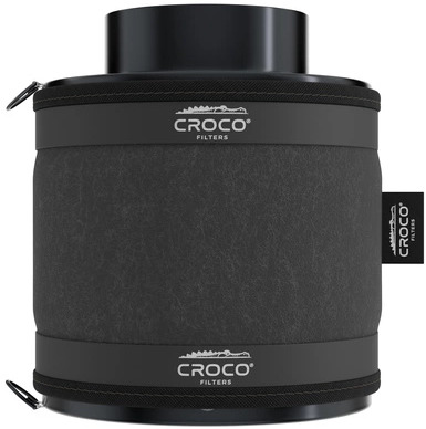 FILTR WĘGLOWY CROCO, PRZYŁACZE fi-125mm / 160-240m3/h / dł.200mm / 3,2kg, CROCO BLACK FILTERS