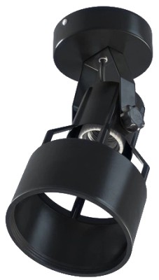 OPRAWA NA ŚCIANĘ - NATYNKOWA, DO ŻARÓWEK LED, GWINT E27,  KOLOR CZARNY, VERTICANA