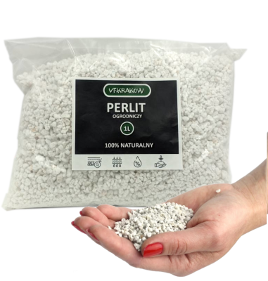 AGRO PERLIT, OPAKOWANIE 1L - napowietrza, spulchnia, podtrzymuje wilgotność (ziarno 2-6mm) 100% naturalny, ogrodniczy, do uprawy roślin VF KRK