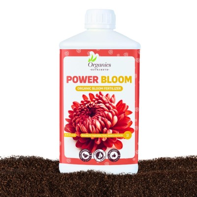 POWER BLOOM 1L - ORGANICZNY NAWÓZ NA KWITNIENIE + AMINOKWASY, WITAMINY. CUKRY, WEGIEL, ORGANICS NUTRIENTS