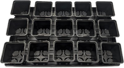 ZESTAW 15 DONICZEK PRODUKCYJNYCH 0,5L (9x9xh10cm) + TACA (51x31,5xh4 cm) DO UPRAW SADZONEK I ROZSAD, VF KRAKOW