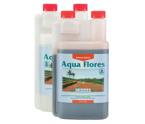 AQUA-FLORES A+B 2x0.5L/500ML, NAWÓZ DWUSKŁADNIKOWY NA KWITNIENIE DO HYDRO, CANNA