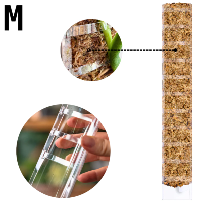 PALIK Z OTWIERANYM FRONTEM "M" 39,5x6cm, DO NAPEŁNIENIA MCHEM TYPU SPAGNHUM, PLANTSCRAPER MOSS POLE