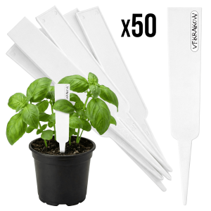 50x TABLICZKA DO OPISYWANIA ROŚLIN, PIONOWA - 1 SZT. 13,5 x 1,7cm, tabliczki, etykiety ogrodowe, znaczniki do ogrodu