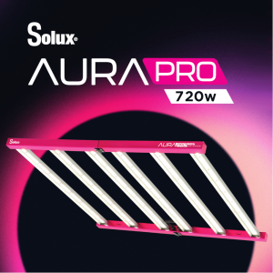 LAMPA LED Z WBUDOWANYM ZASILACZEM 720W, 3,2 µmol/J, oświetla 150x150cm, DO UPRAWY ROŚLIN, DUAL -  FULL SPECTRUM, lumatek ZEUS, SOLUX AURA PRO, HALO RESIN TRPS