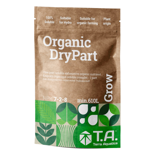 ORGANIC DryPart GROW 100g, NOWOCZESNY NAWÓZ ORGANICZNY NA WZROST W PROSZKU (WYSTARCZA NA MIN. 40L), NPK 7-2-8, TERRA AQUATICA - GHE
