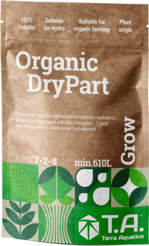 ORGANIC DryPart GROW 400g, NOWOCZESNY NAWÓZ ORGANICZNY NA WZROST W PROSZKU (WYSTARCZA NA MIN. 305L), NPK 7-2-8, TERRA AQUATICA - GHE