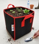  !- HemPot 100L - ODDYCHAJĄCA, KWADRATOWA DONICZKA MATERIAŁOWA 50x50xh40cm, Z UCHWYTAMI, odpowiednik Smart Pot, Growbag