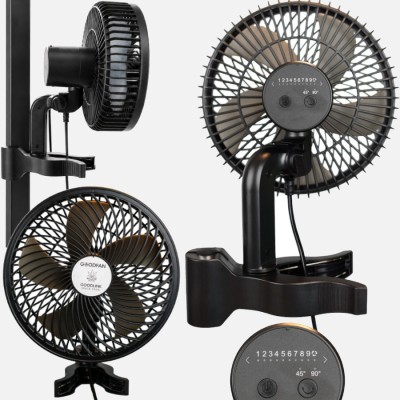 CICHY I NOWOCZESNY WENTYLATOR MIESZAJĄCY+ KLIPS MONTAŻOWY 15CM / 9W – OSCYLACYJNY, 10-STOPNIOWA REGULACJA, 544 M³/H, USB, GOODFAN 