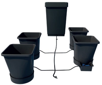 KOMPLETNY SYSTEM AUTOPOT (XL SYSTEM), 4 DONICZKI 25L + ZBIORNIK 47L + AKCESORIA