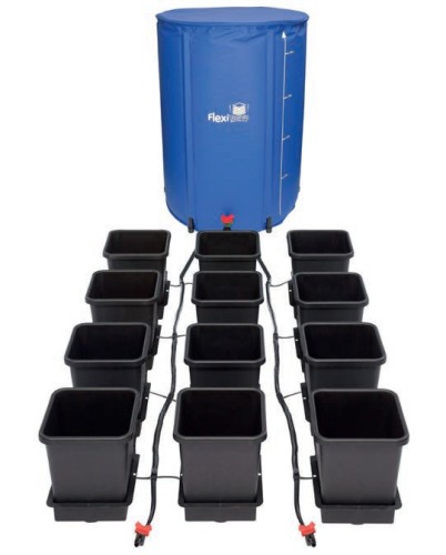 KOMPLETNY SYSTEM AUTOPOT (1POT), 12 DONICZEK 15L + ZBIORNIK FLEXITANK 225L + AKCESORIA