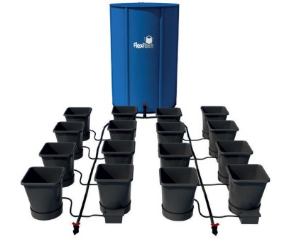 KOMPLETNY SYSTEM AUTOPOT (XL SYSTEM), 16 DONICZEK 25L + ZBIORNIK FLEXITANK 225L + AKCESORIA