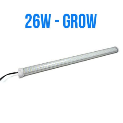  LAMPA VLED GROW 26W, LED 6500K NA WZROST, DO ROŚLIN NA PARAPET, MONTAŻ W PIONIE I POZIOMIE, DŁ.54cm, DO UPRAWY ROŚLIN, VF TLED