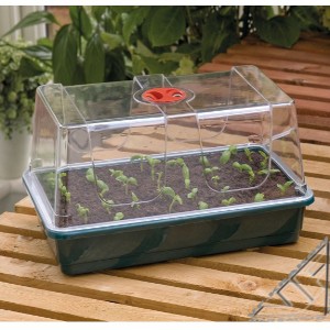 PROPAGATOR - SZKLARENKA - UKORZENIACZ, Z WENTYLACJĄ 37.5x23xh18, szklarnia