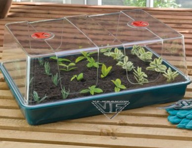 PROPAGATOR - SZKLARENKA - UKORZENIACZ, Z WENTYLACJĄ 58x40.5xh22.5 cm, szklarnia
