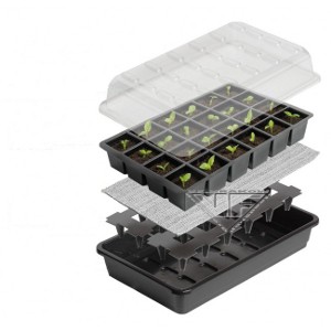 SAMONAWADNIAJĄCA SZKLARENKA / PROPAGATOR GARLAND, 24 SADZONKI, ZBIORNIK 2.2L, 37.5x23xh16cm, szklarnia, ukorzeniacz